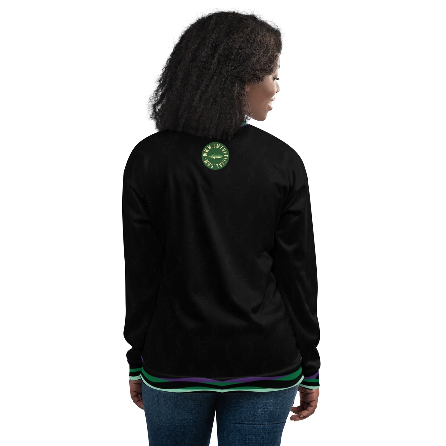 MilWaukee NICE Bucks Black and Purple Bomber Jacket