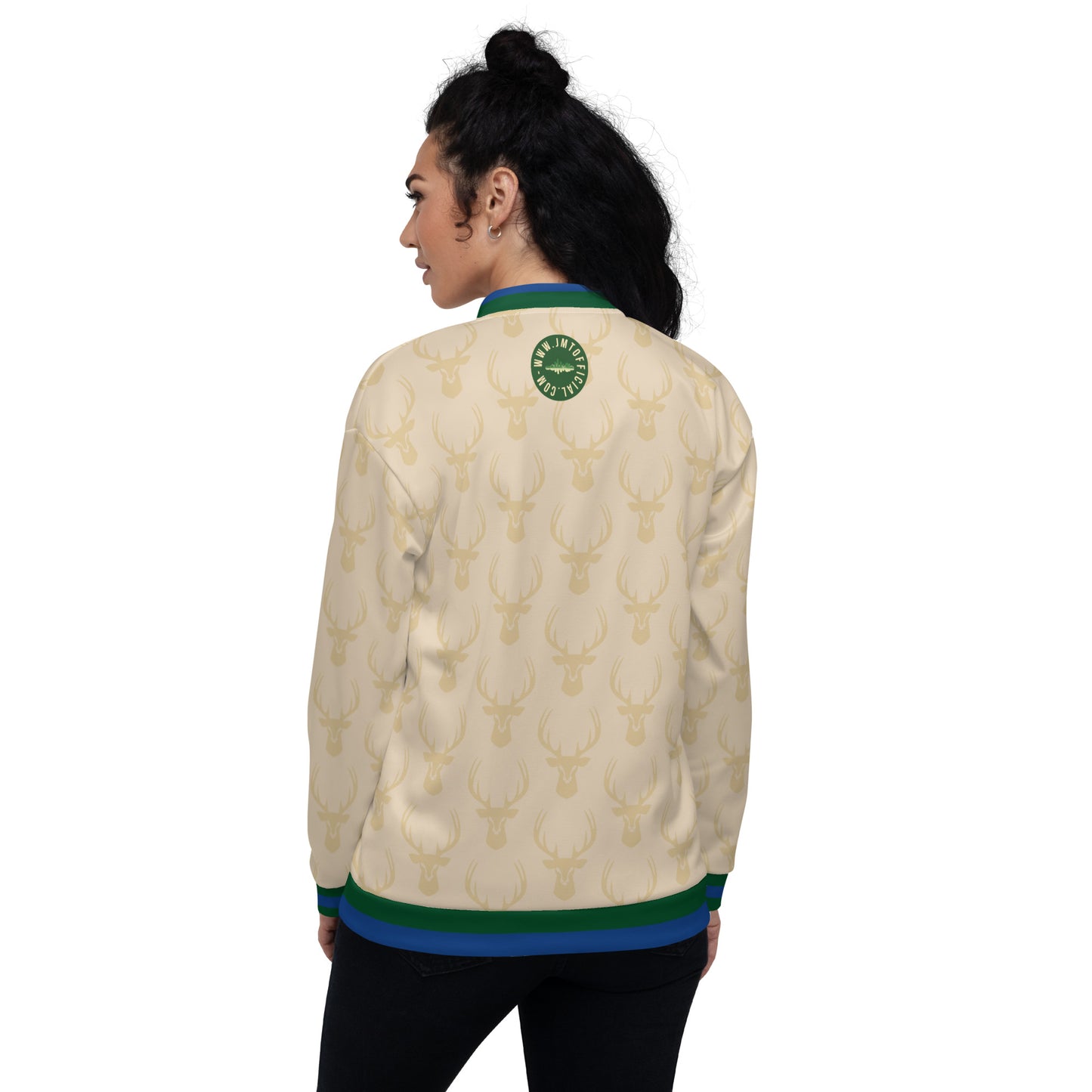 MilWaukee NICE Bucks Cream Bomber Jacket