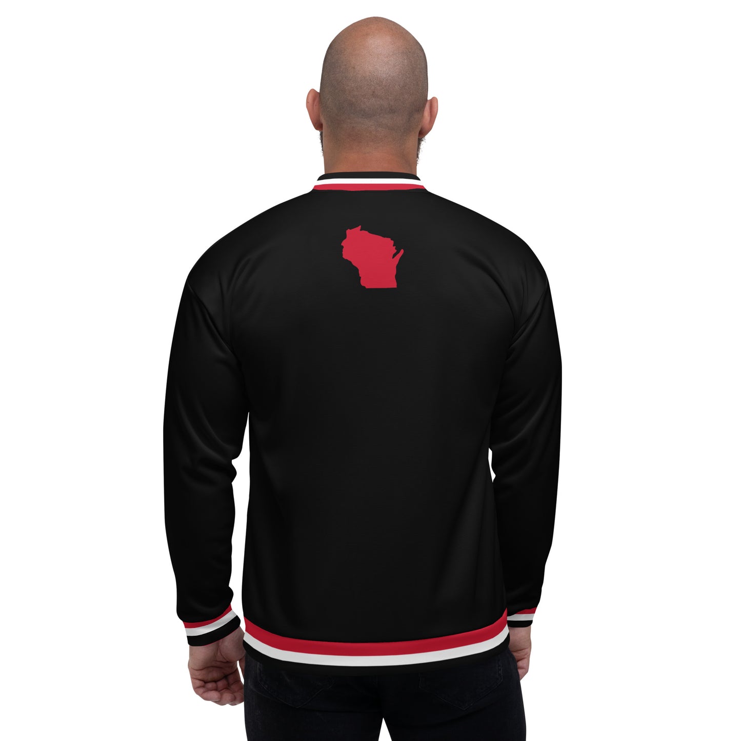 MilWaukee NICE Badger Inspo Black Bomber Jacket