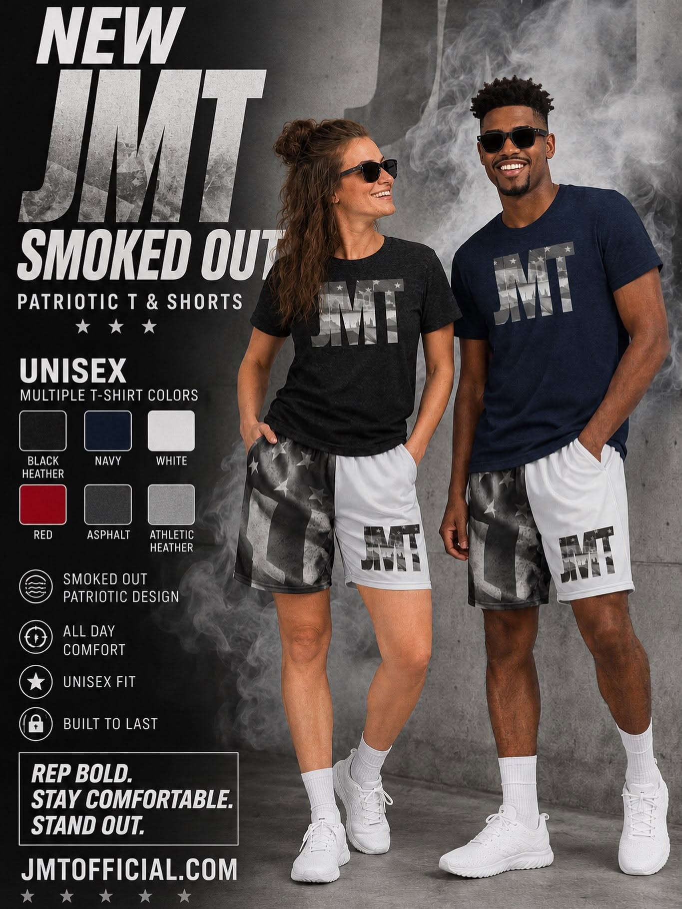 JMT Smoked Out Patriotic Shorts & T Combo