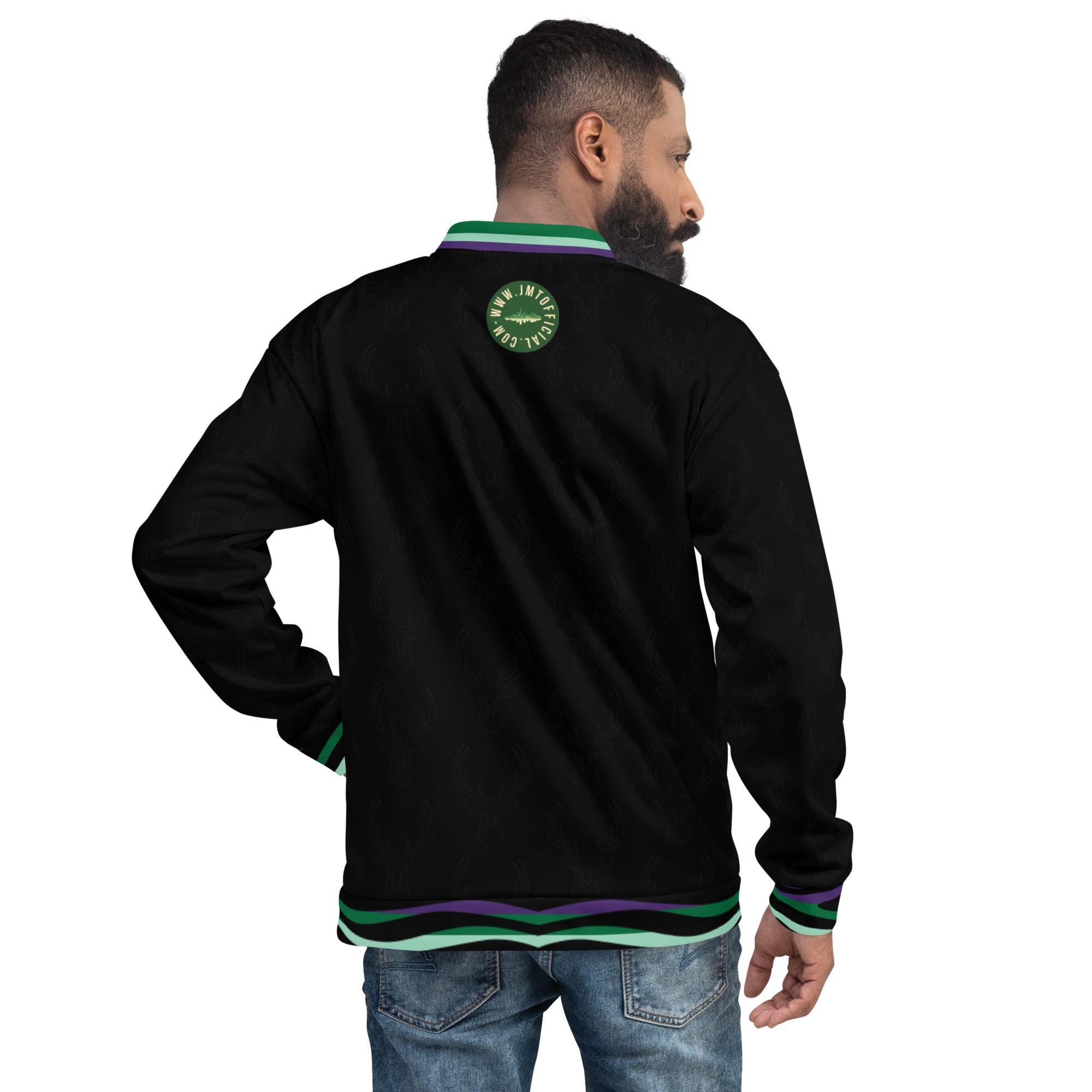 MilWaukee NICE Bucks Black and Purple Bomber Jacket