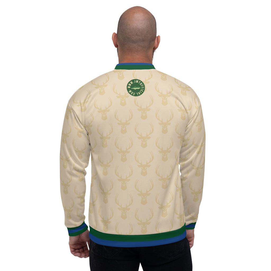 MilWaukee NICE Bucks Cream Bomber Jacket