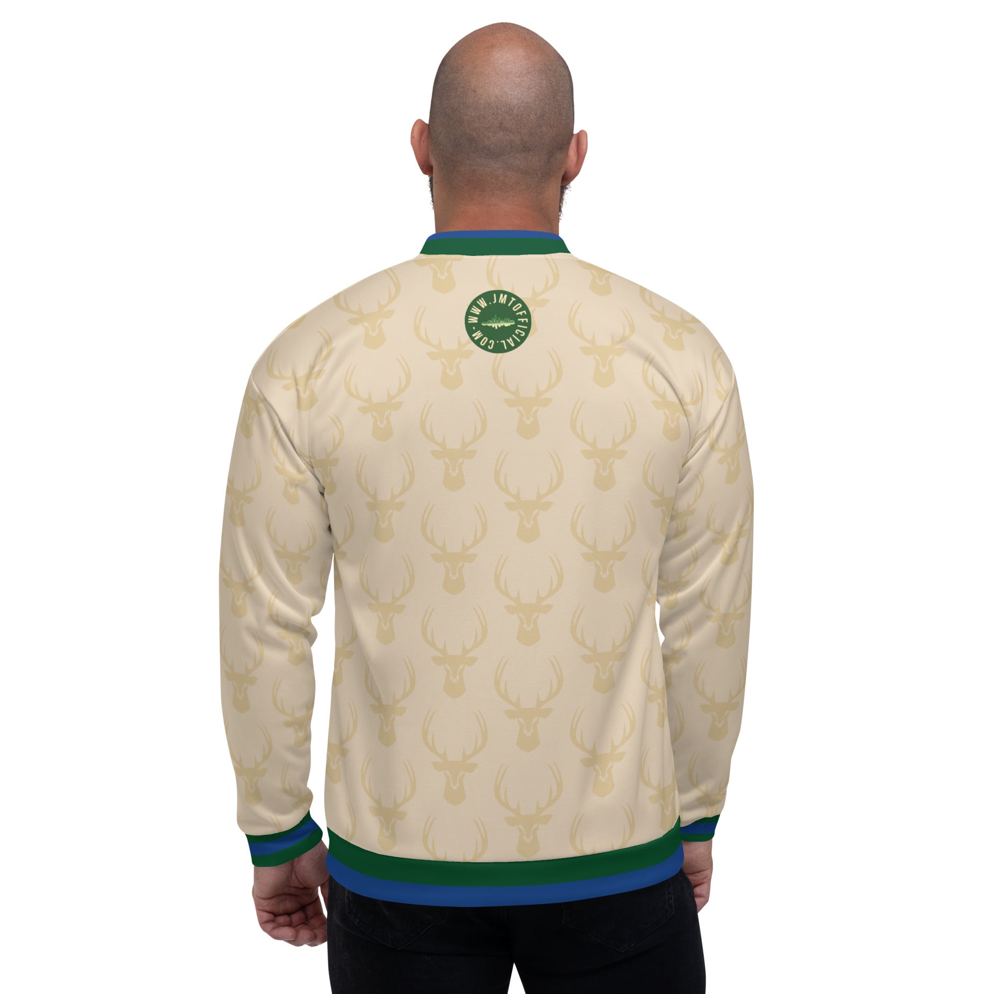 MilWaukee NICE Bucks Cream Bomber Jacket