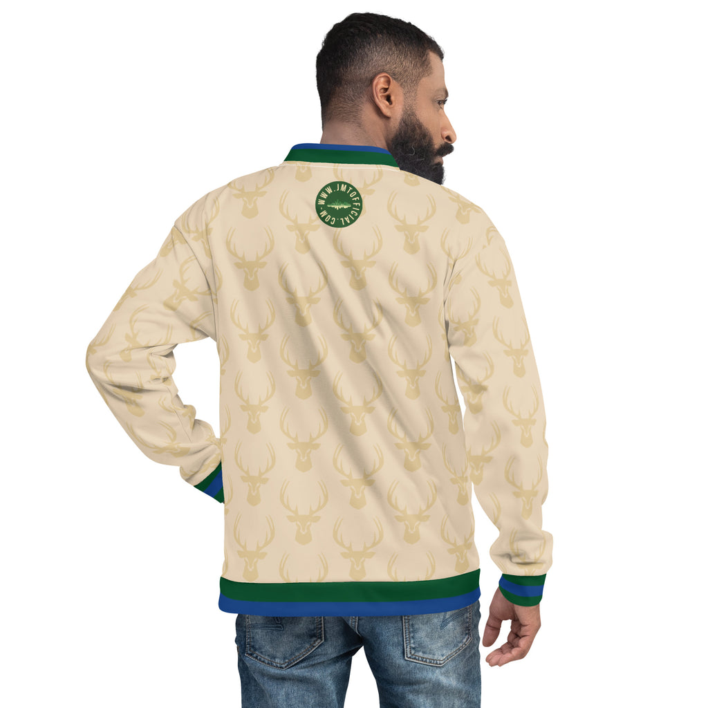 MilWaukee NICE Bucks Cream Bomber Jacket